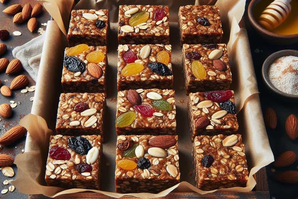 Bite-sized trail mix bars - customizable, energy-packed road trip snacks