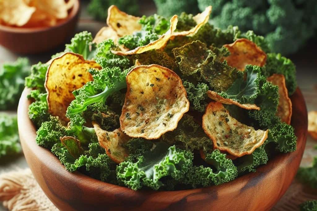 Crispy baked kale chips - healthy, crave-worthy road trip crunch